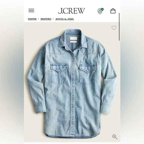 J. Crew Denim Chambray shirt 12 NWT - Picture 5 of 15